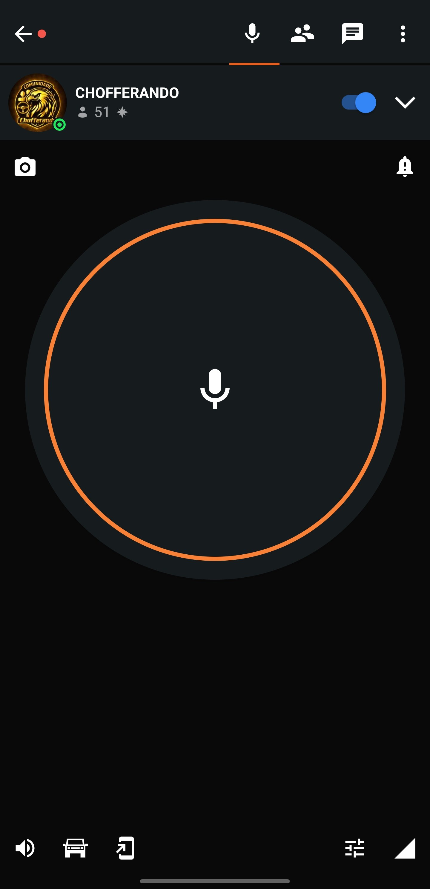 Canal Chofferando no Zello, rádio ao vivo